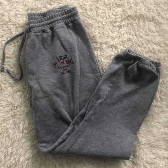 vans grey sweatpants